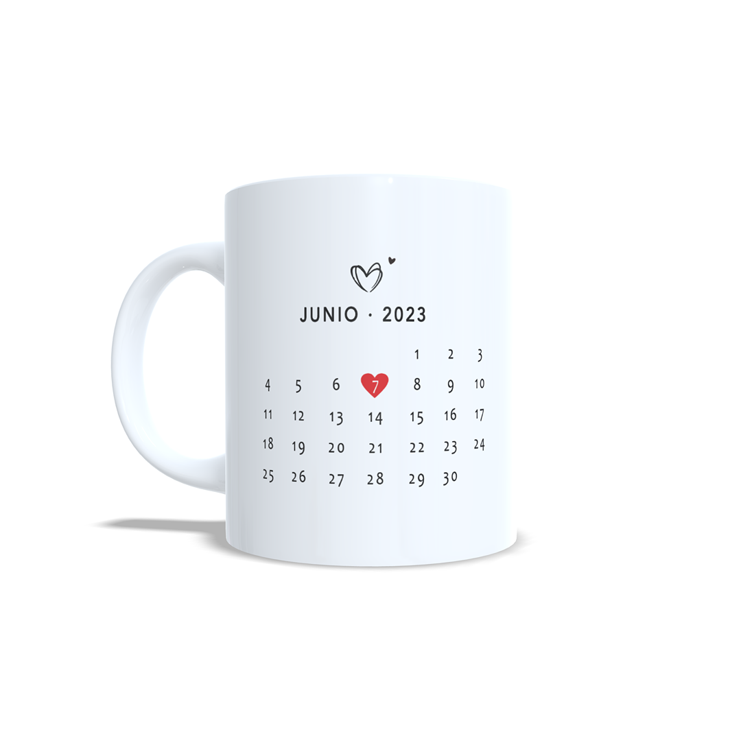 Aniversario corazones rojos amor parejas san valentin calendario