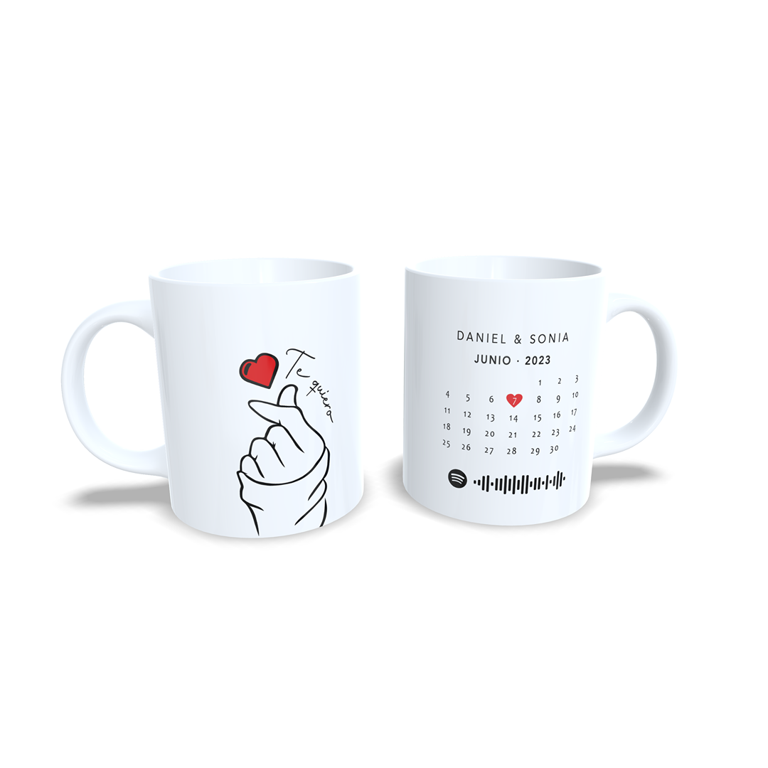 Aniversario mano korean corazon parejas san valentin calendario