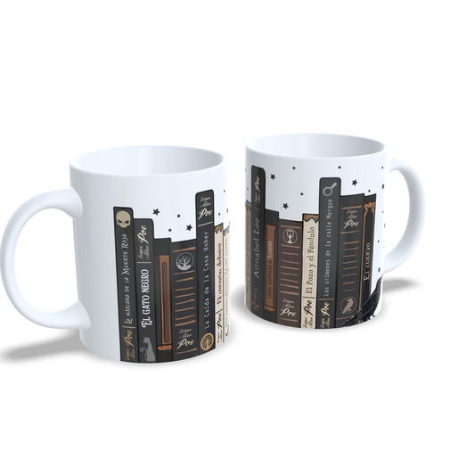 Libreria libros Edgar Allan Poe - Taza personalizada