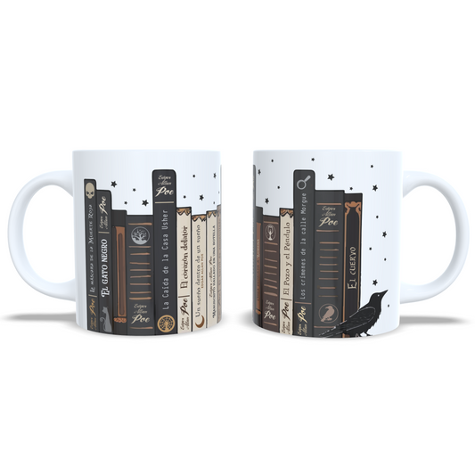 Libreria libros Edgar Allan Poe - Taza personalizada